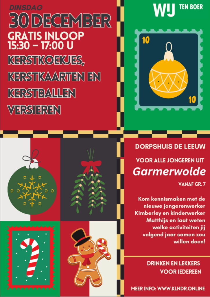 Jongeren kerst activiteit