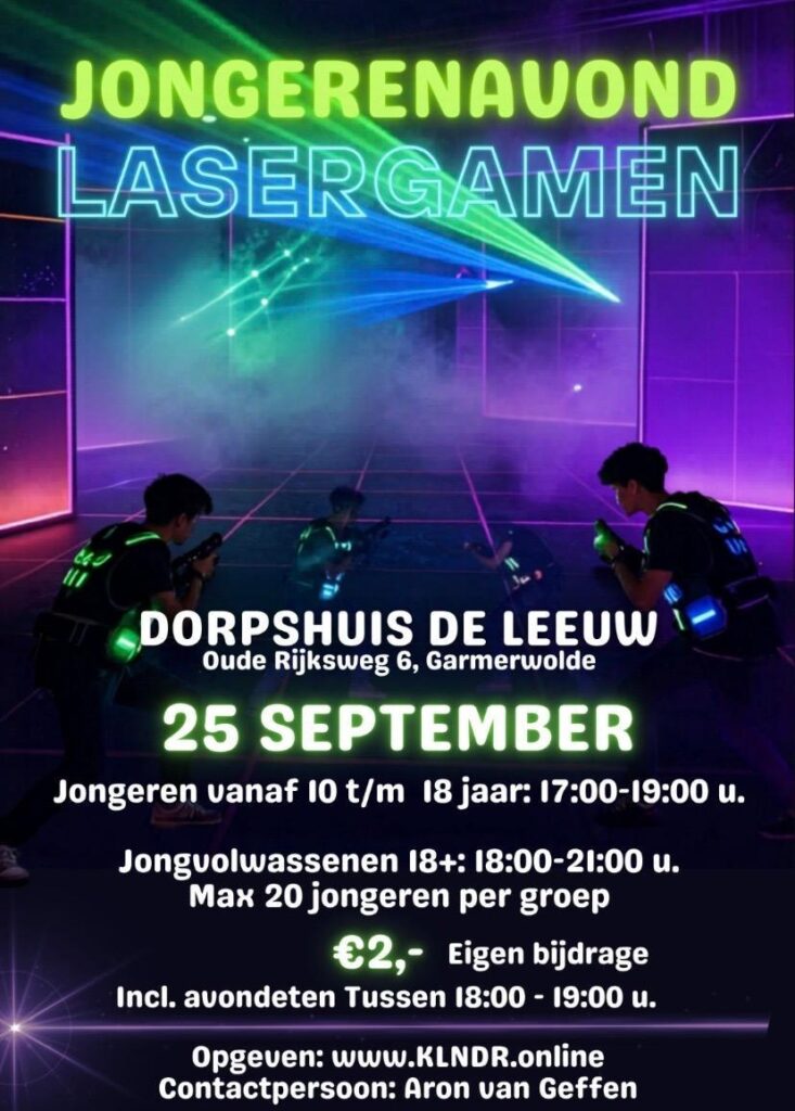Jongerenavond lasergamen